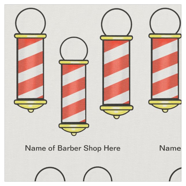 Barber Pole Customize Fabric Material (Close Up)