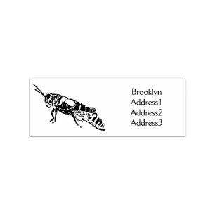 Barber pole grasshopper cartoon illustration rubber stamp