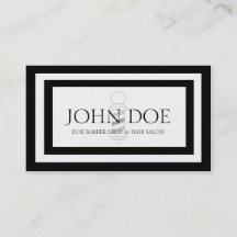 Barber Pole Hair Stylist Black Borders Gold Paper