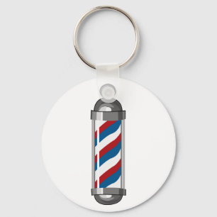Barber Pole Keychain
