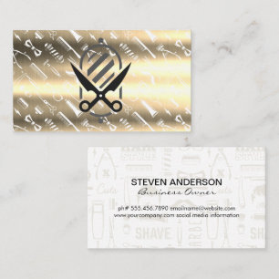 Barber Pole   Pattern   Metallic  Business Card