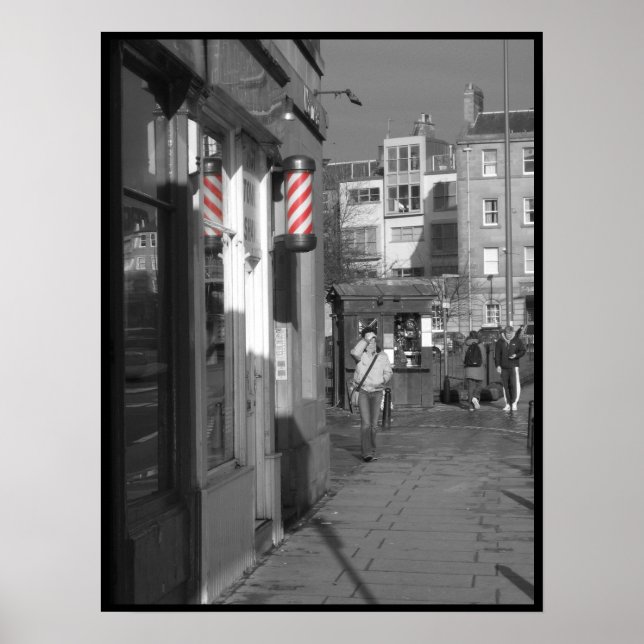 Barber Pole Red Poster (Front)