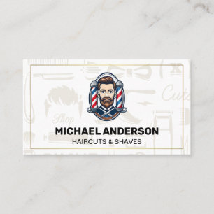 Barber Poles   Shop Owner Business Card