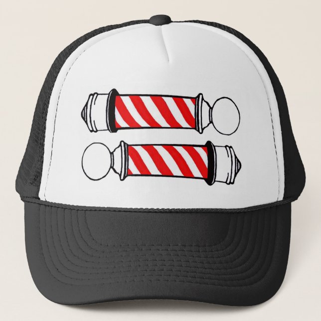 Barber Poles Trucker Hat (Front)