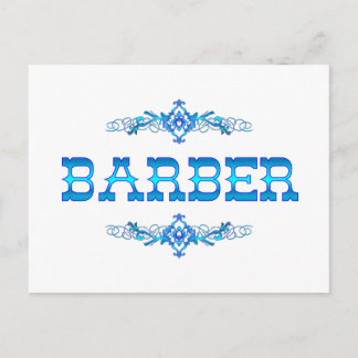 BARBER POSTCARD