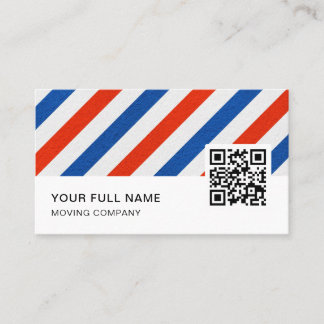Barber QR Code Logo Social Media Business Card
