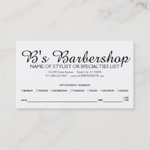 barber razor icons appointment reminder card
