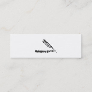 barber razor icons mini business card