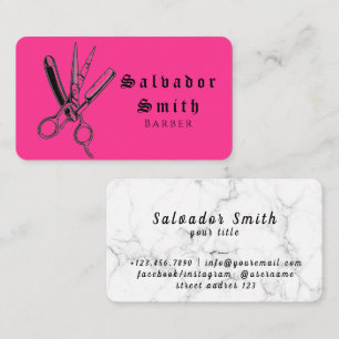 Barber Scissors Art Salon Hairdresser Business Card