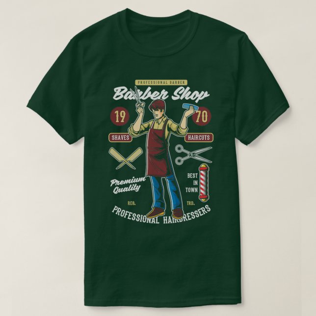 Barber Shop 21 T-Shirt (Design Front)