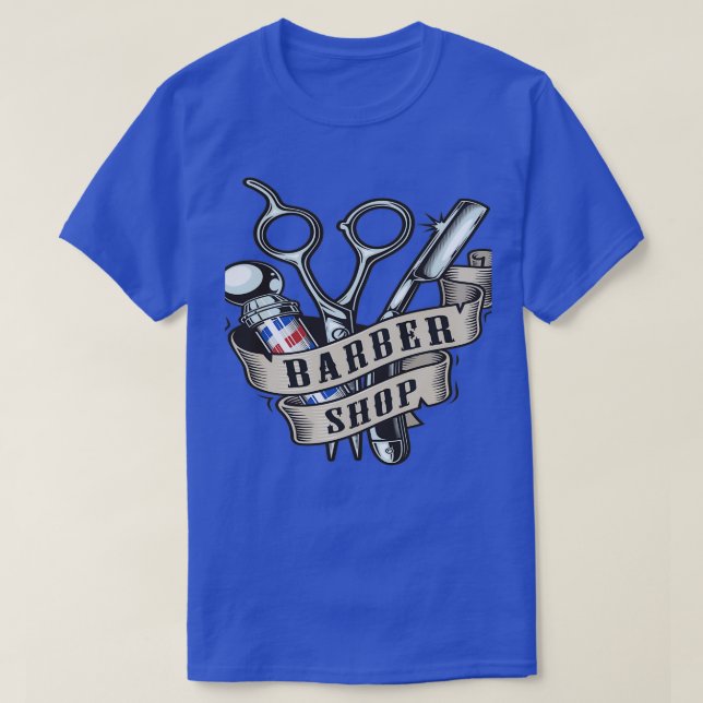 Barber Shop 77 T-Shirt (Design Front)