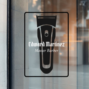 Barber Shop Barbershop Electric Hair Clipper Window Cling