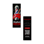 Barber Shop Black & Red Pole Barbershop QR Code