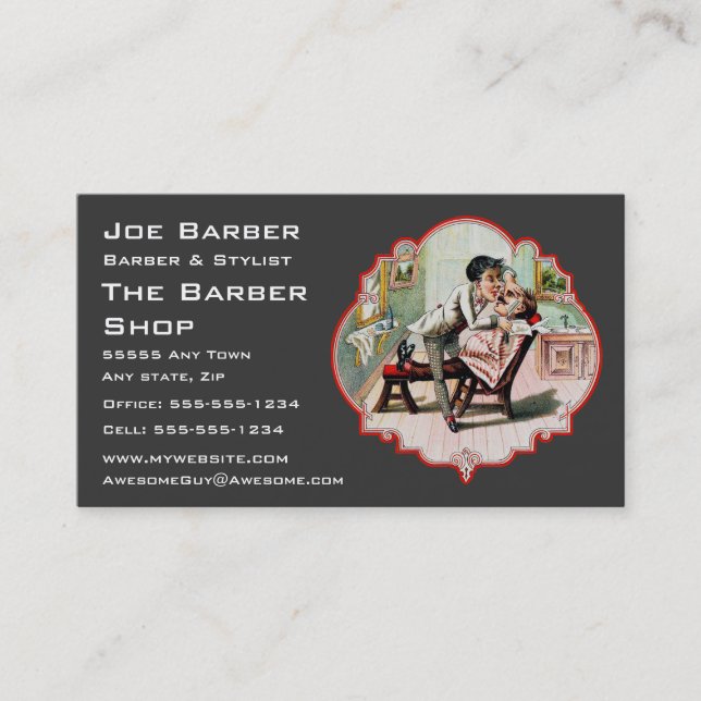 Barber Shop Business Card (Front)