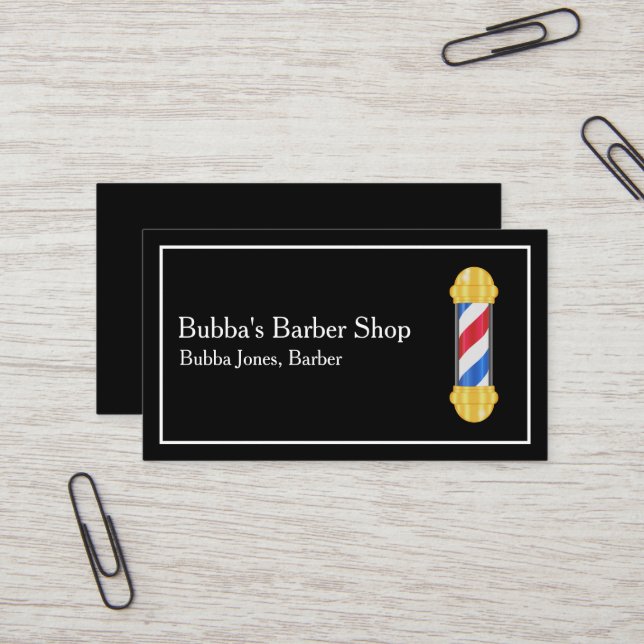 Barber Shop Business Card (Front/Back In Situ)