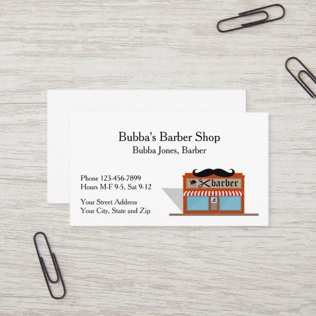 Barber Shop Business Card (Front/Back In Situ)
