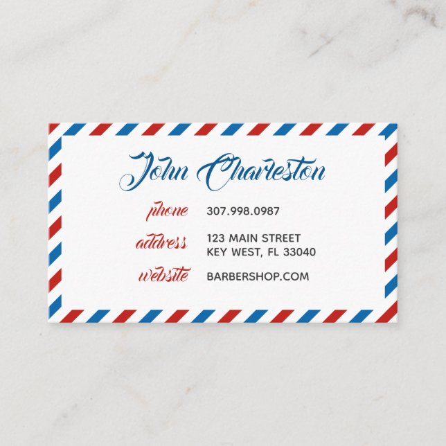 Barber Shop Business Card (Front)