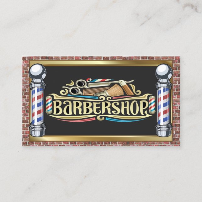 Barber Shop Business Card (Front)