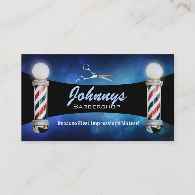 Barber Shop Business Cards (Front)