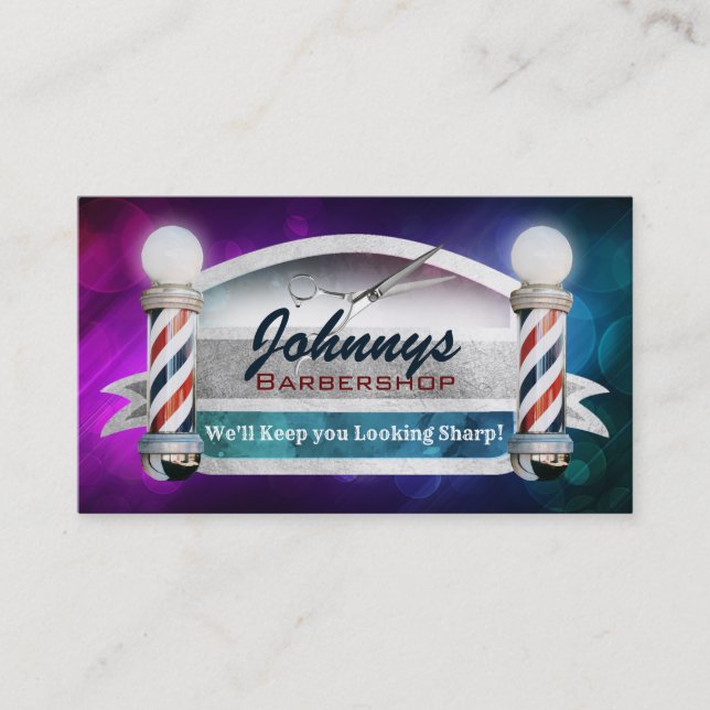 Barber Shop Business Cards (Front)