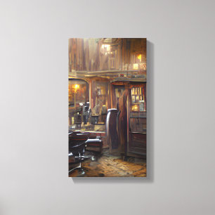 Barber Shop by Klx Canvas Print