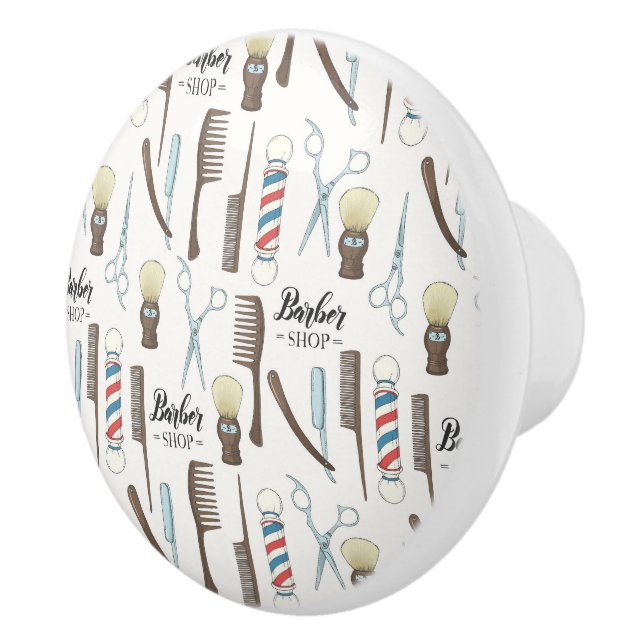 Barber Shop Ceramic Knob (Right)