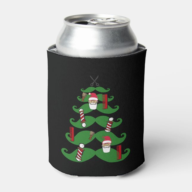 Barber Shop Christmas Can Cooler (Can Front)