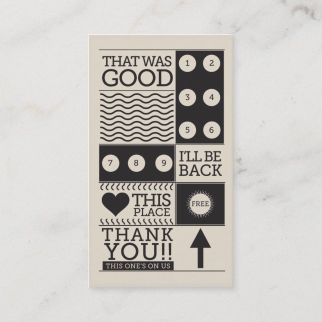 Barber Shop Customer loyalty business card (Back)