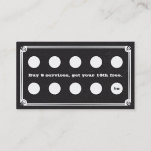 Barber Shop Customer loyalty business card