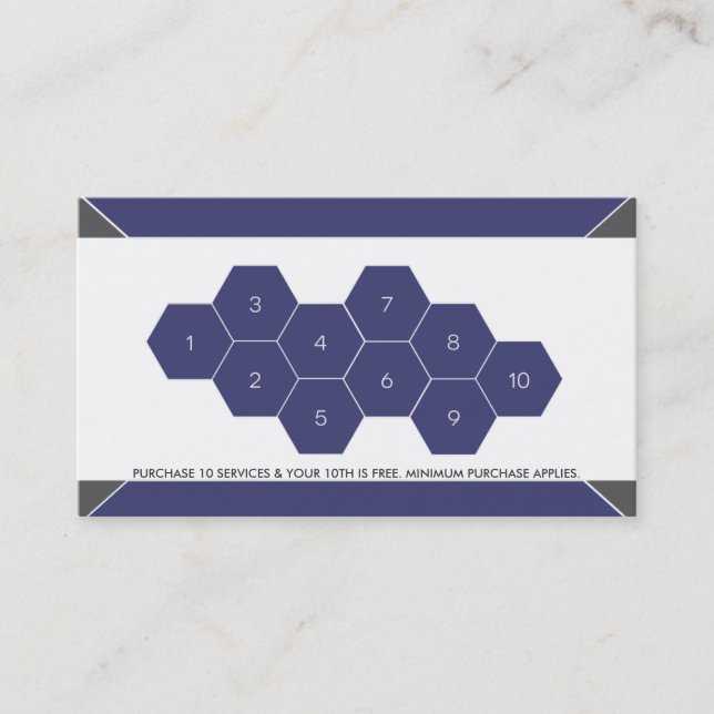 Barber Shop Customer loyalty business card (Front)