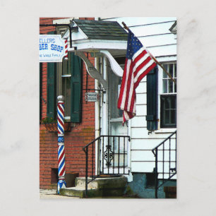 Barber Shop Entrance Postcard
