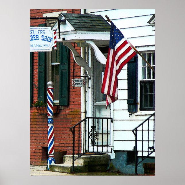 Barber Shop Entrance Poster (Front)