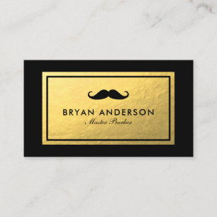 Barber Shop - Faux Gold Foil Carte de visite