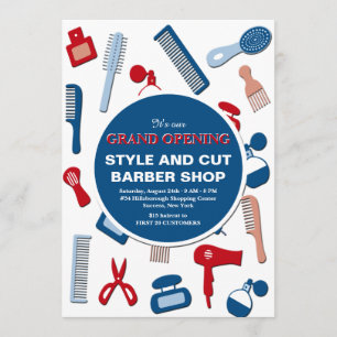 Barber Shop Grand Faire-part d'ouverture