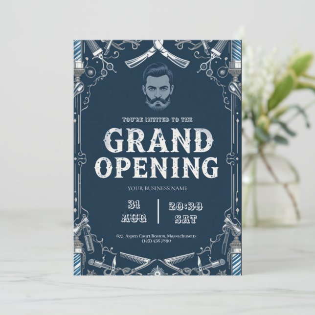 Barber Shop Grand Invitation d'ouverture (Debout devant)
