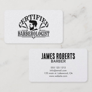 Barber Shop Hair Stylist Professional Barber Calling Card