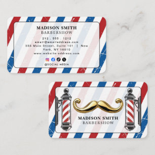 Barber Shop Hair Stylist Professional Barbershop Business Card