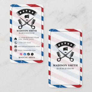 Barber Shop Hair Stylist Professional Barbershop Business Card