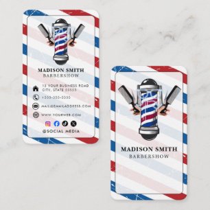 Barber Shop Hair Stylist Professional Barbershop Business Card