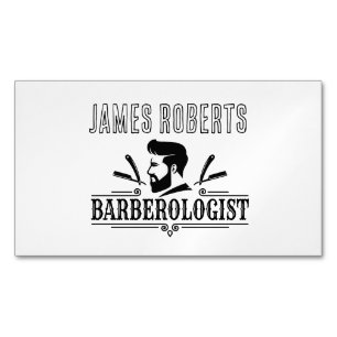 Barber Shop Hair Stylist Professional Barbershop Magnetic Business Card