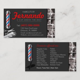 Barber Shop Hair Stylist Professional Clippers  Business Card