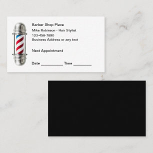 Barber Shop Hairstylist Appointment Cards