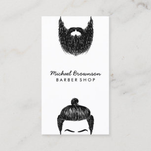 Barber Shop hipster beard moustache Business Card