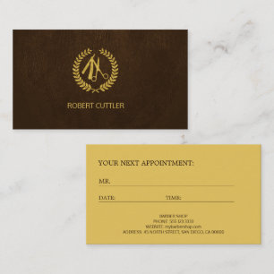 Barber shop luxury logo appointment template