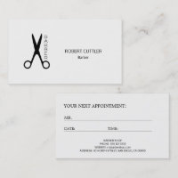 Barber shop noir blanc logo rendez-vous modèle