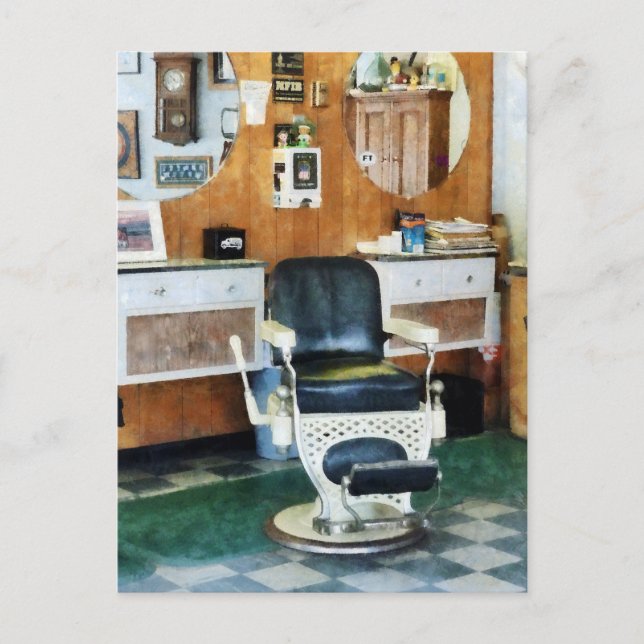 Barber Shop One Chair Postcard (Front)