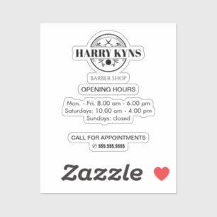 Barber shop opening hours custom