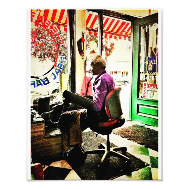 Barber Shop Photo Print (Front)