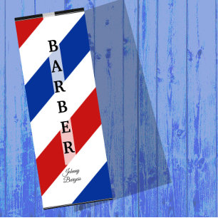 Barber Shop Pole Hairdresser Professional Modern Mini Business Card