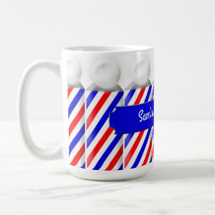 Barber Shop Pole Mug - Personalize Your Name